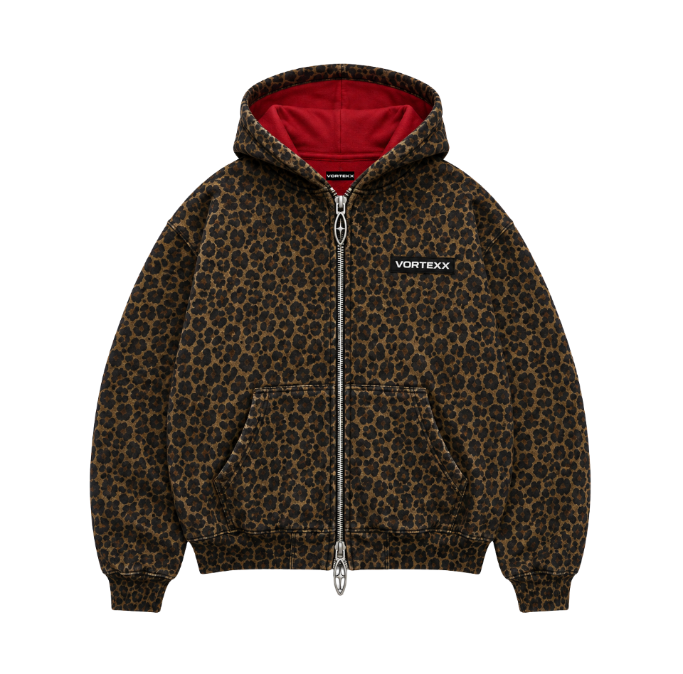 Leopard Zip Hoodie