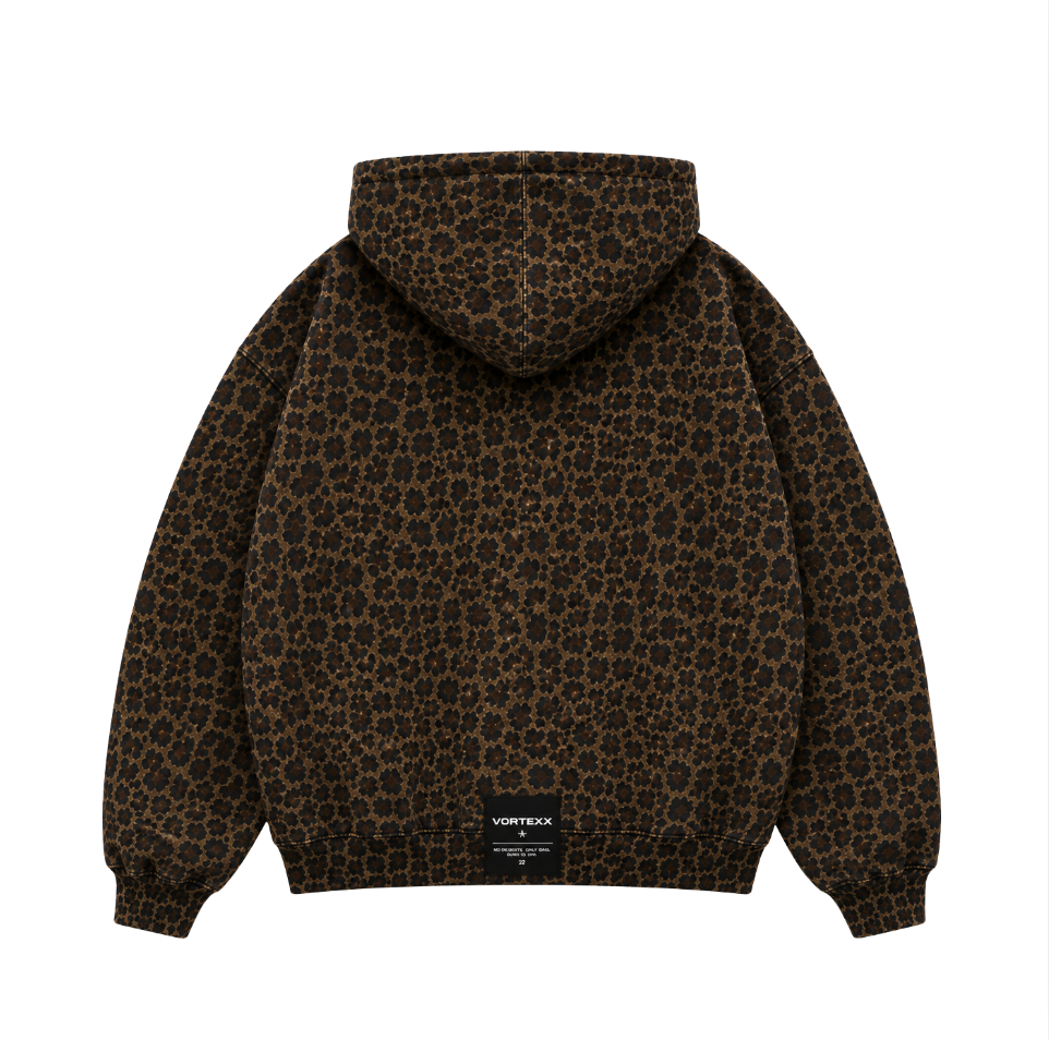 Leopard Zip Hoodie