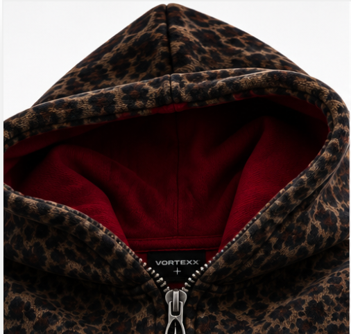 Leopard Zip Hoodie