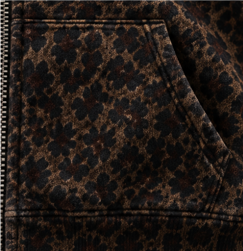 Leopard Zip Hoodie
